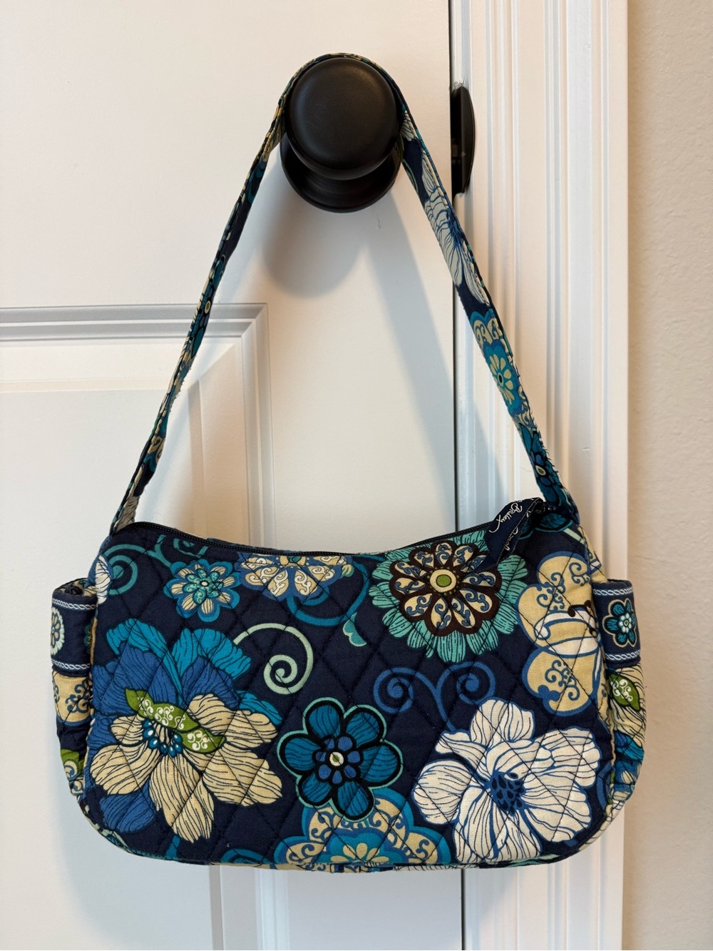 Retired Mod Floral Blue Maggie Bag